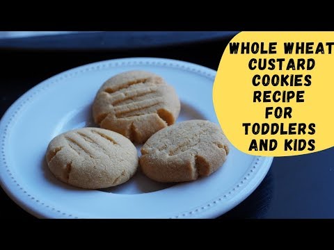 Whole Wheat Custard Cookies Recipe for Toddlers and Kids | Eggless Butter Cookies