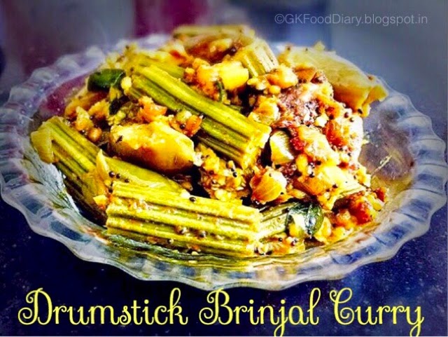 Drumstick Brinjal Curry (Murungaikka Kathrikka Kari)