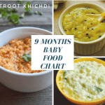 9 Months Baby Food Chart Title