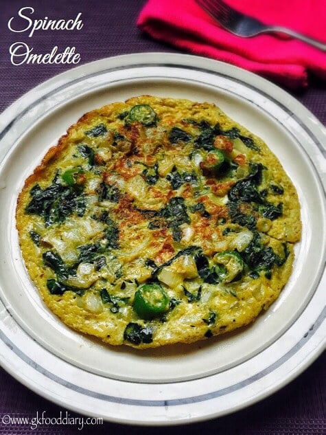 EGG Recipes Collection - Spinach Omelette