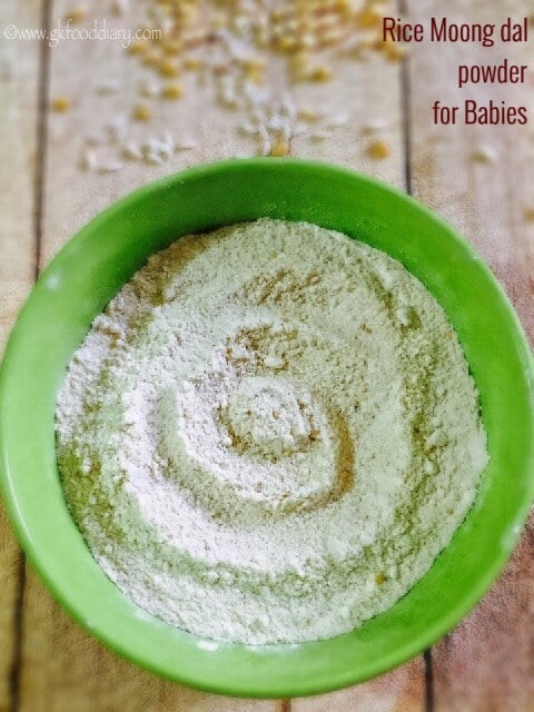 moong dal cereal for babies