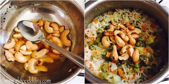 Vegetables Nuts Pulao Recipe step 7