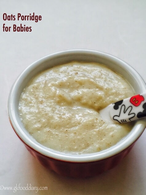 Homemade Oats porridge recipe for Babies