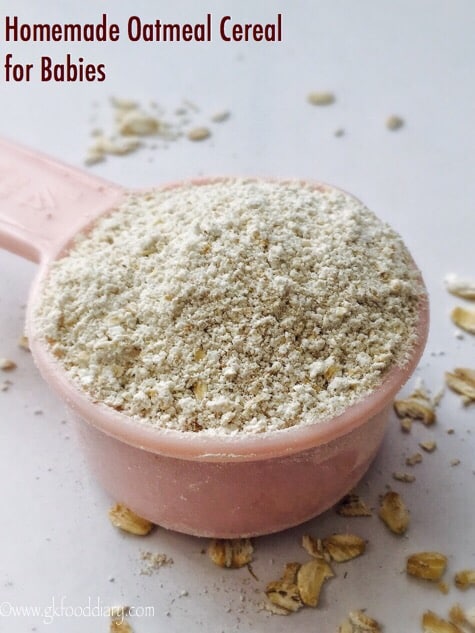 Homemade Oatmeal Cereal Powder for