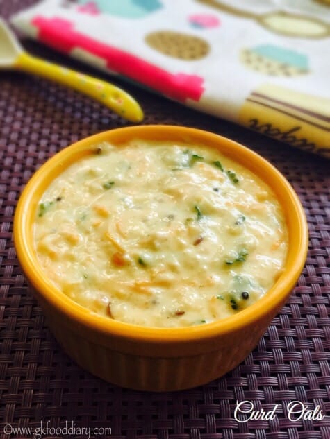 Curd Oats Recipe for Babies