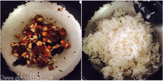 Dry Fruits Rice Recipe for Toddlers and Kids step 4