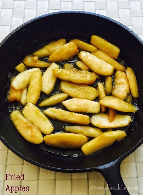 Fried Apples Recipe for Babies, Toddlers and Kids