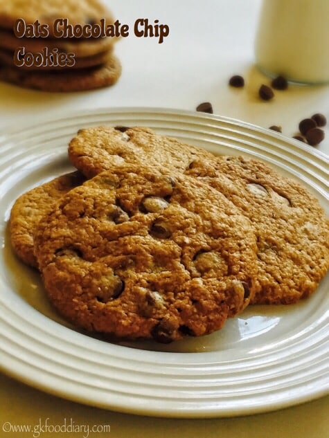 Oats Chocolate Chip Cookies Recipe for Toddlers 