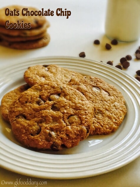 Oats Chocolate Chip Cookies Recipe