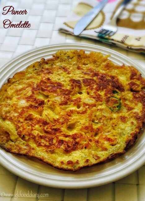Paneer Omelette Recipe for Babies, Toddlers 