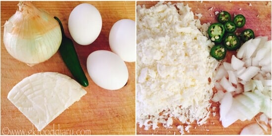 Paneer Omelette Recipe steps 1