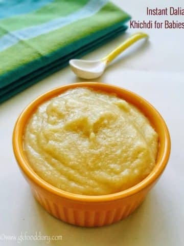 Instant Dalia khichdi Porridge Recipe for babies