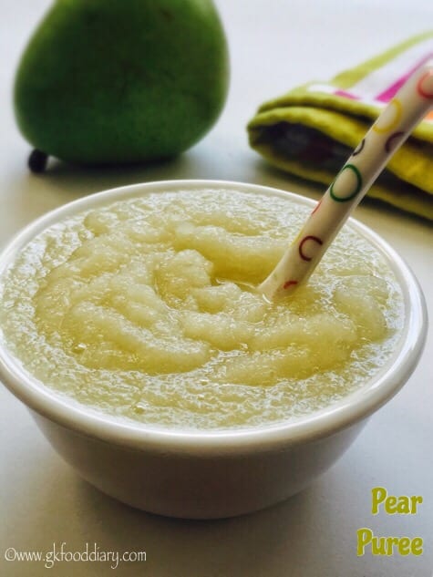 Pear Puree Recipe for Babies 