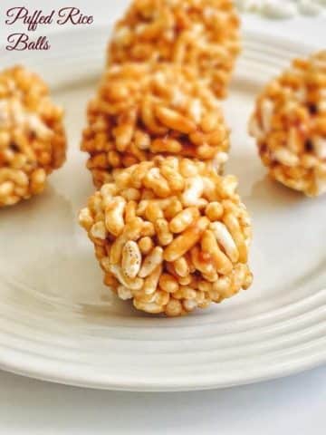 Puffed Rice Balls Recipe for Kids  and toddlers