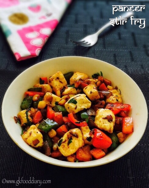 Paneer Stir Fry (with vegetables) Recipe