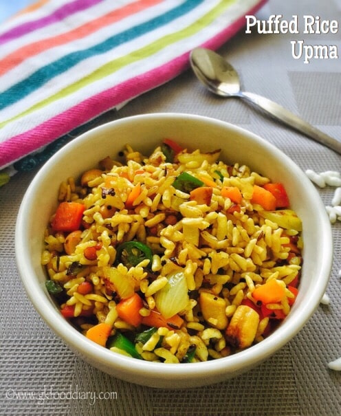 Puffed Rice Upma Recipe for Toddlers and Kids