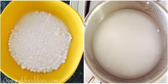 Sabudana Porridge Recipe step 2