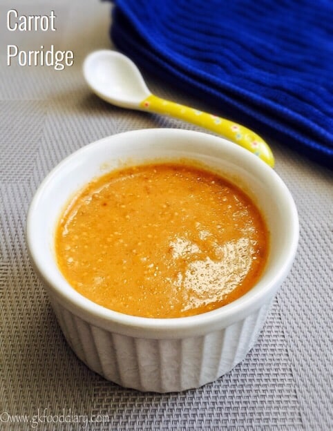 Carrot Porridge Recipe for Babies and Toddlers