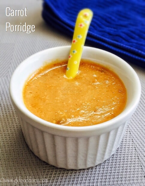 Carrot Porridge Recipe for Baby