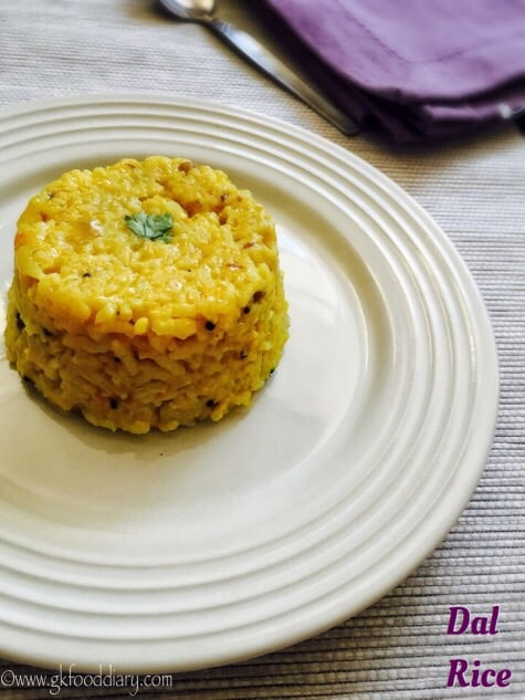 Dal Rice Recipe for Babies, Toddlers