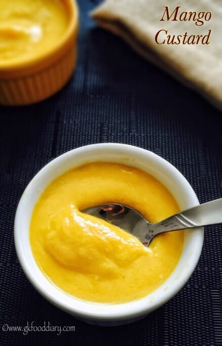 Mango Custard Recipe for Toddlers, Kids