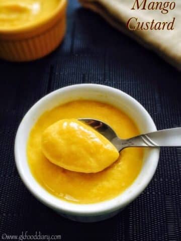 Mango Custard Recipe for Toddlers and Kids