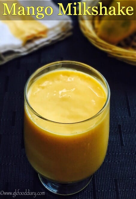 Mango Milkshake Recipe for Toddlers