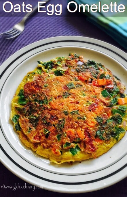 Oats Egg Omelette Recipe for Babies, Toddlers,Kids