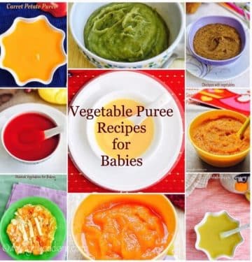 Easy Vegetable Purees for Babies 6 months old