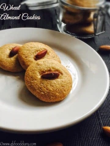 Whole Wheat Almond Cookies Recipe for Toddlers, Kids