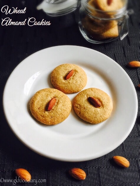 Whole Wheat Almond Cookies Recipe for Toddlers and Kids