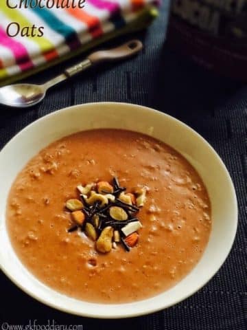 Chocolate Oats Recipe for Babies, Toddlers and Kids