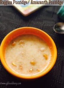 Rajgira Porridge Recipe for Babies, Toddlers
