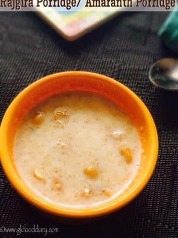 Rajgira Porridge Recipe for Babies, Toddlers