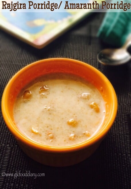 Rajgira Porridge Recipe for Babies