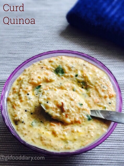 Curd Quinoa Recipe for Babies, Toddlers and Kids