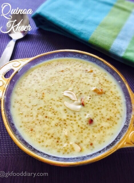 Quinoa Kheer Recipe for Babies, Toddlers and Kids