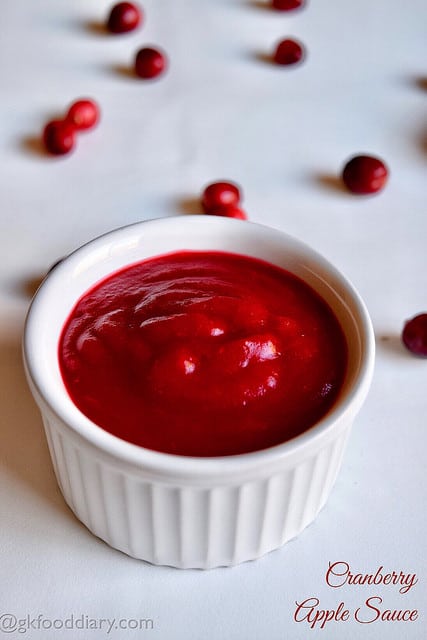 Cranberry Apple Sauce Recipe for Toddlers Kids
