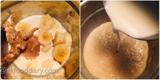 Peanut Butter Banana Smoothie Recipe Step 2