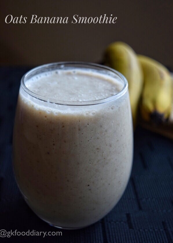 Oats Banana Smoothie Recipe for Toddlers and Kids