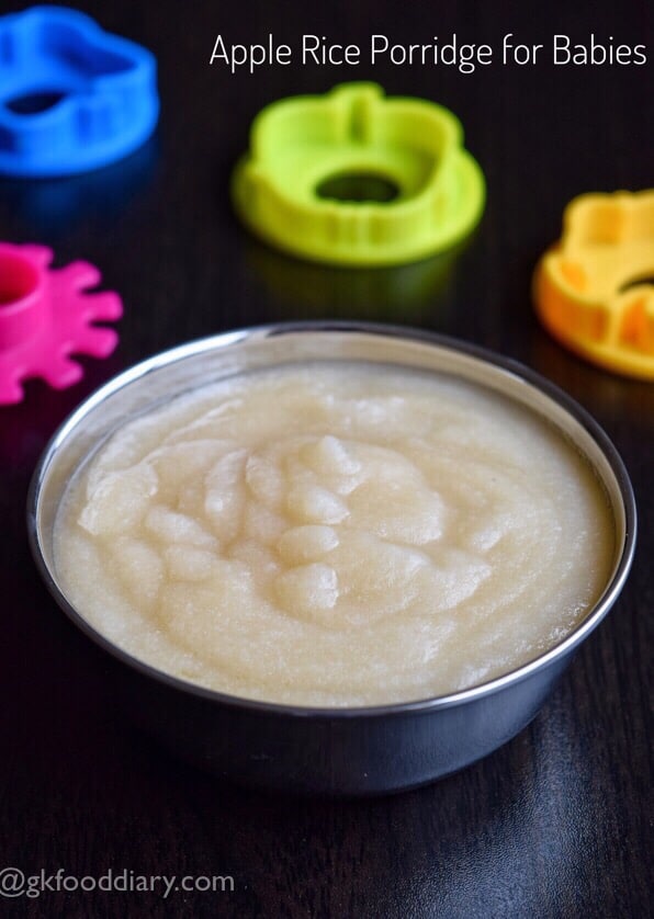 Apple Rice Porridge Recipe for Babies and Toddlers