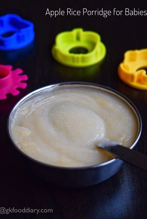 Apple Rice Porridge Recipe for Babies
