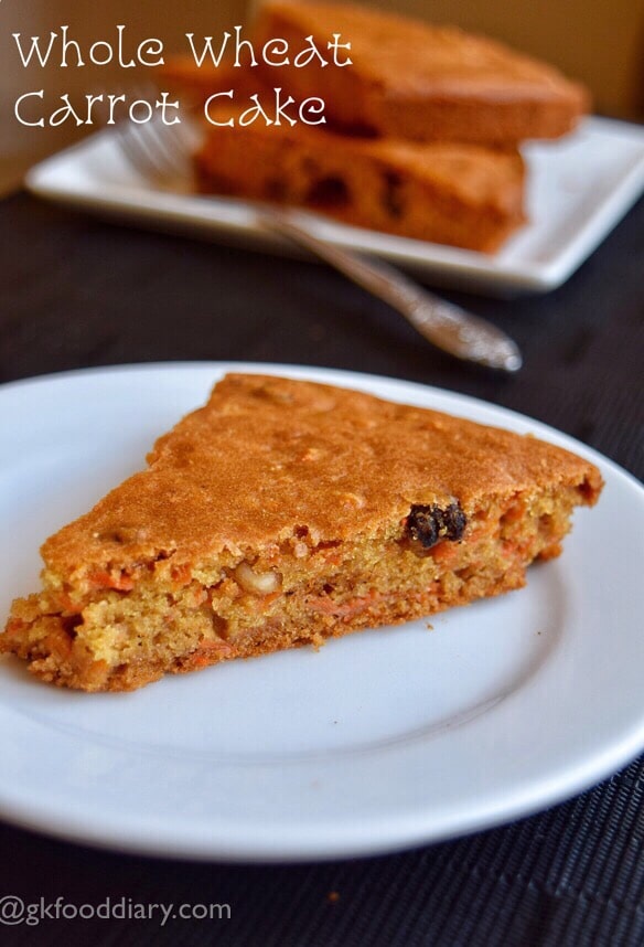 Whole Wheat Carrot Cake Recipe for toddlers ,kids