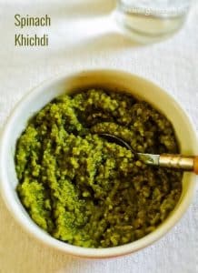 spinach khichdi