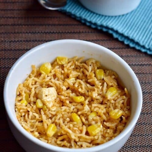 Corn Paneer Pulav