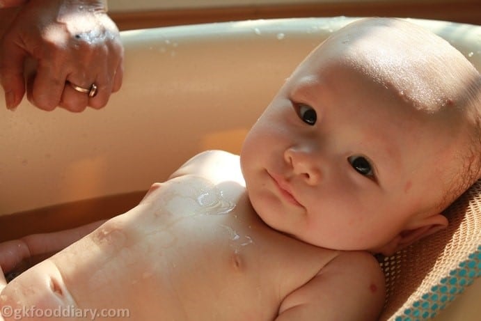 7. Bath A Newborn Baby