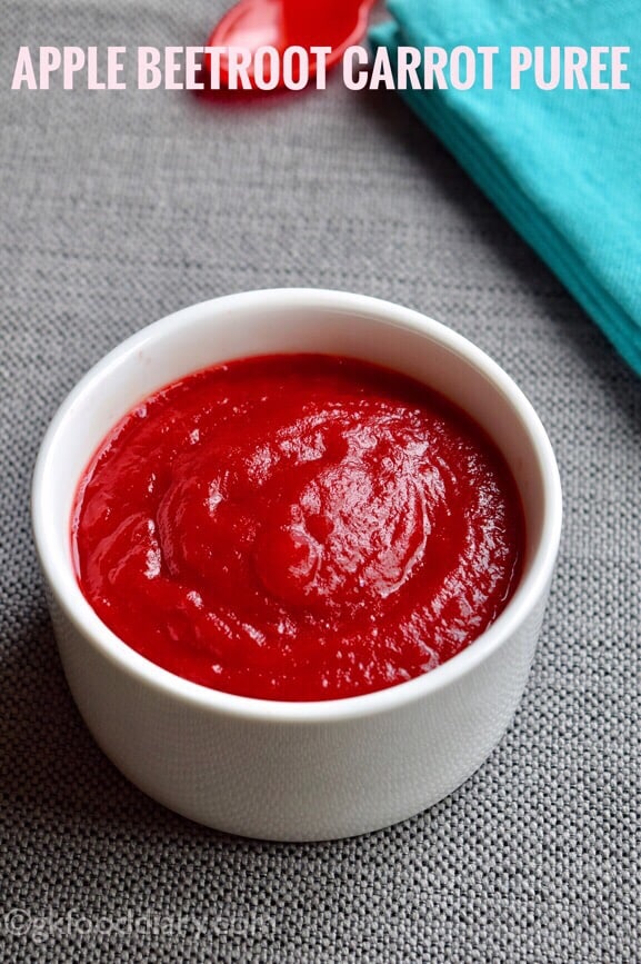 Apple Beetroot Carrot Puree for Babies