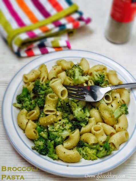 Broccoli Pasta Recipe for Babies, Toddlers and Kids