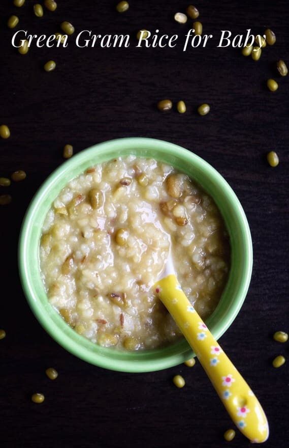 Green Moong Dal Khichdi for Babies and todlers