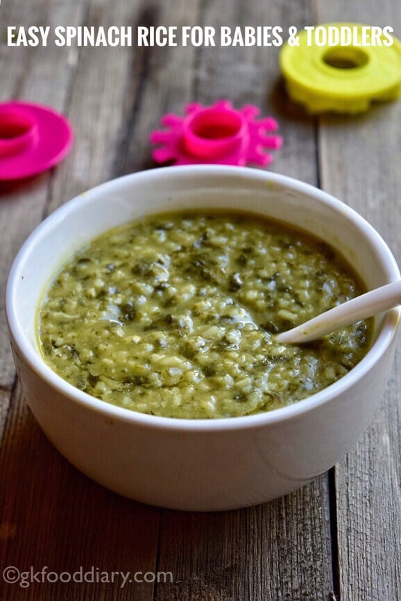 Can I give my Baby Spinach - Easy Spinach khichdi